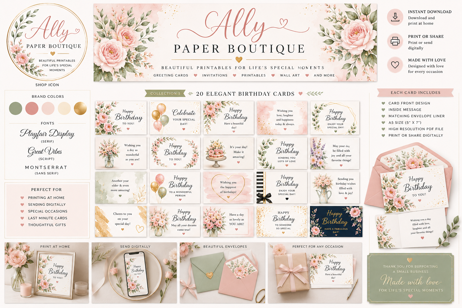 Beautiful printables for lifes special moments